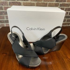 Calvin Klein Wedge Sandals Size 6